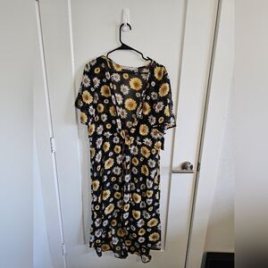 Liberty Love sheer sunflower cardigan only 1X